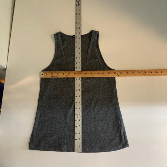 Beyond Yoga Tank Top Womens S Small Dark Gray Take The Plunge Ribbed Jersey - Picture 5 of 10